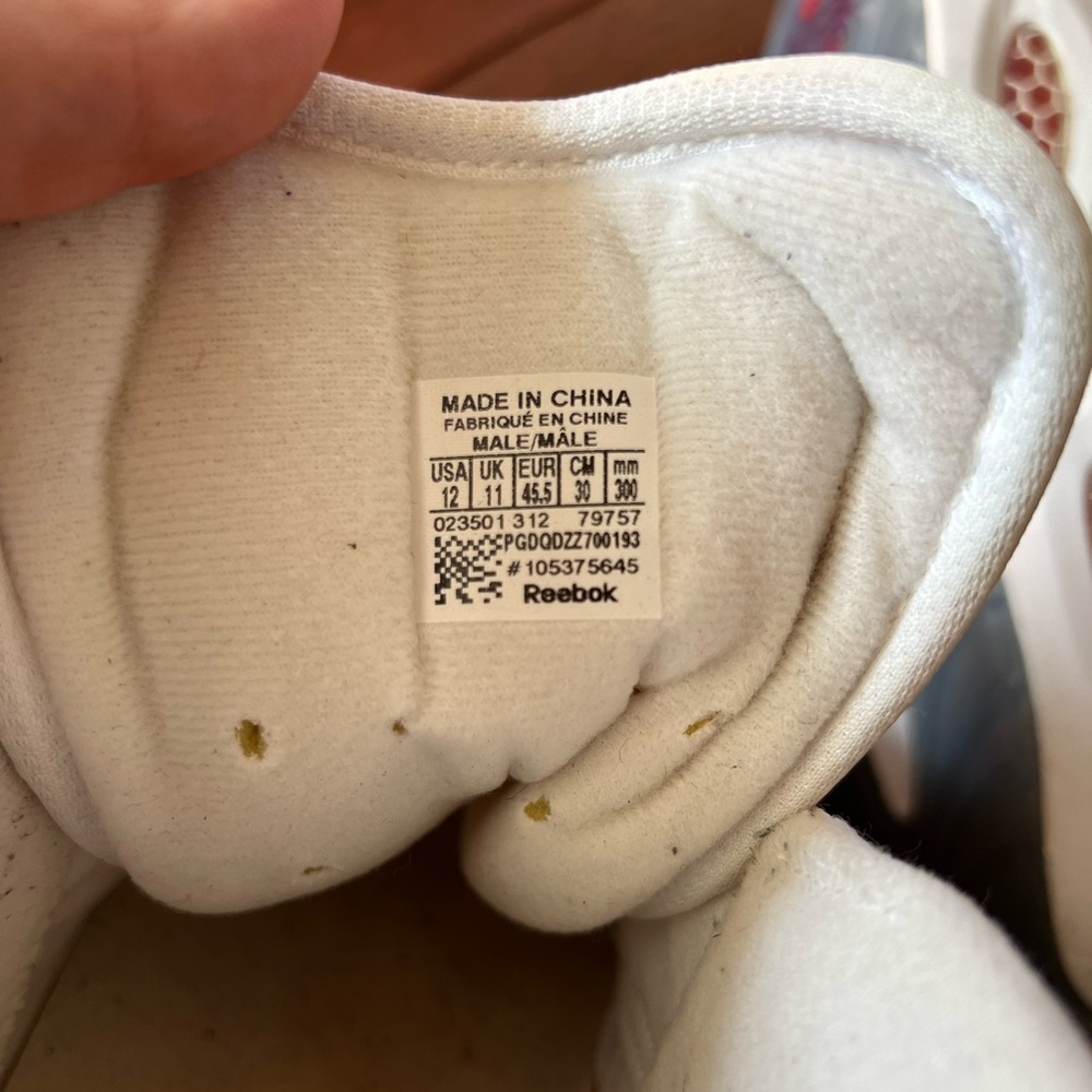 Men’s Reebok Question Mid Pearlized Red - Picture 7 of 7